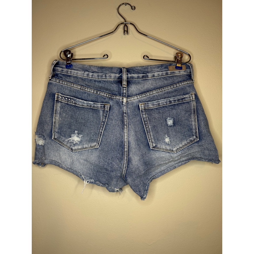 BlankNYC Distressed Denim Shorts Raw Hem Light Wash Size‎ 30 - Picture 4 of 4